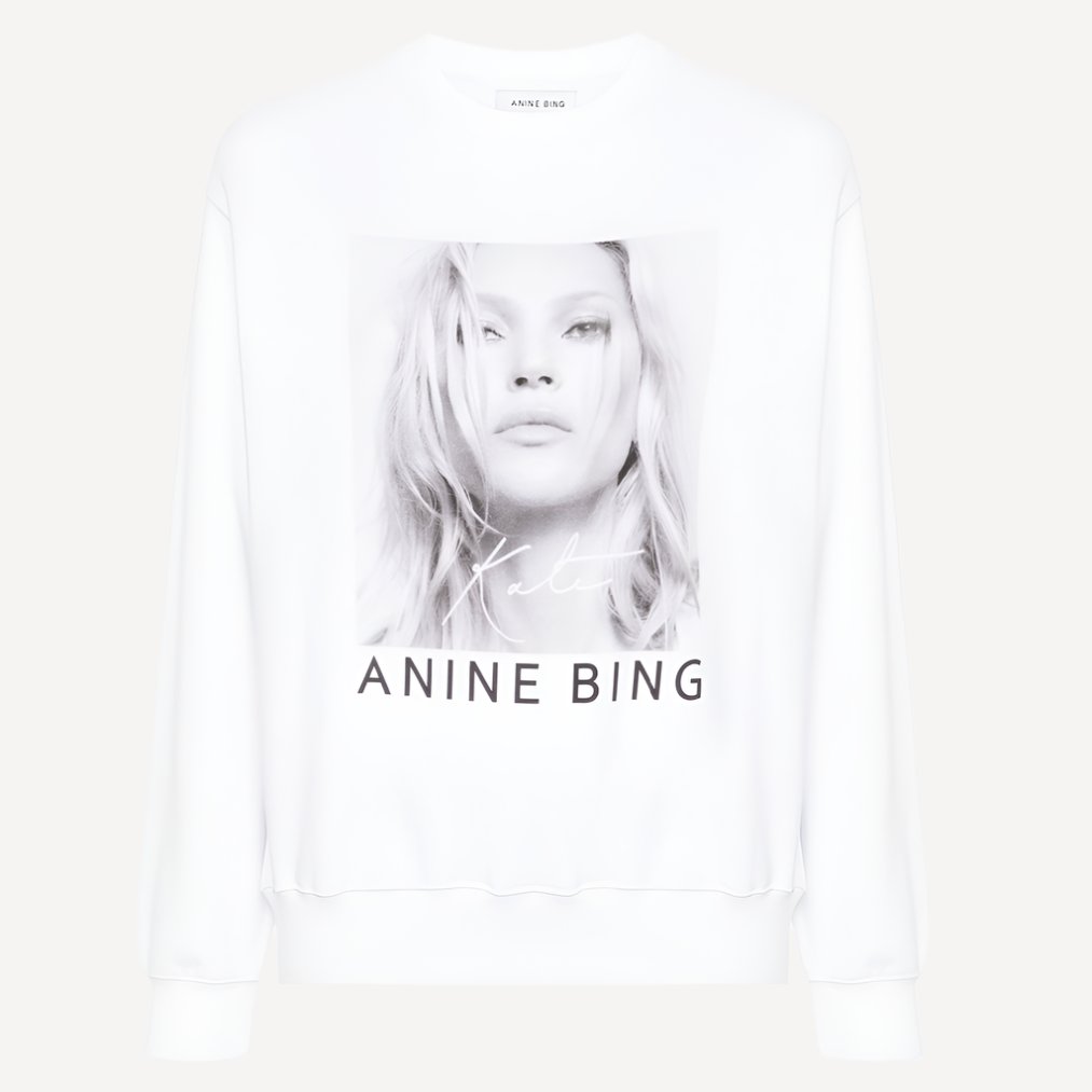 Anine Bing Ramona Kate Sweatshirt White