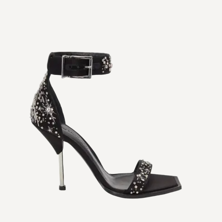 Alexander Mcqueen Pin Comet Black Sandals