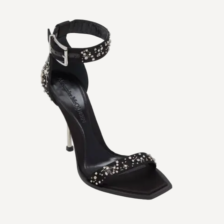 Alexander Mcqueen Pin Comet Black Sandals