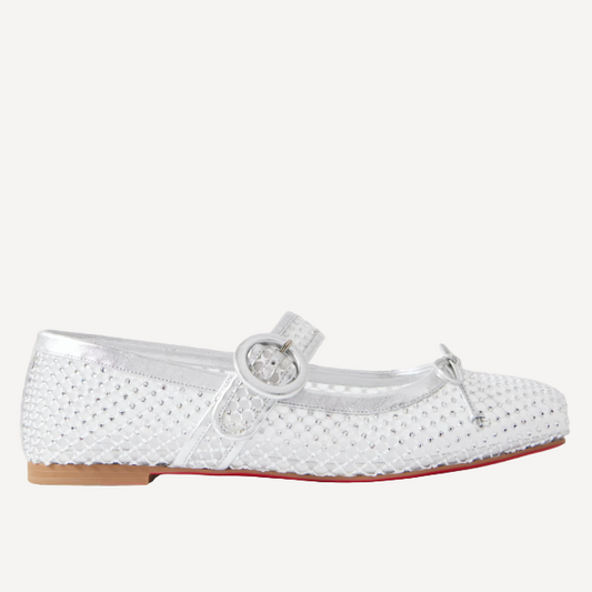 Christian Louboutin Mamastrapit White Flats