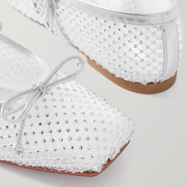 Christian Louboutin Mamastrapit White Flats