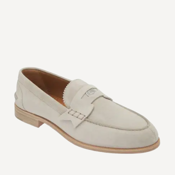 Christian Louboutin Men's Penny Flat Loafers Crosta