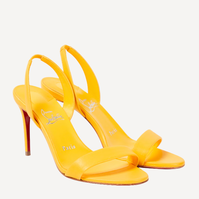 Christian Louboutin O Marilyn Yellow 85 Sandals Heels