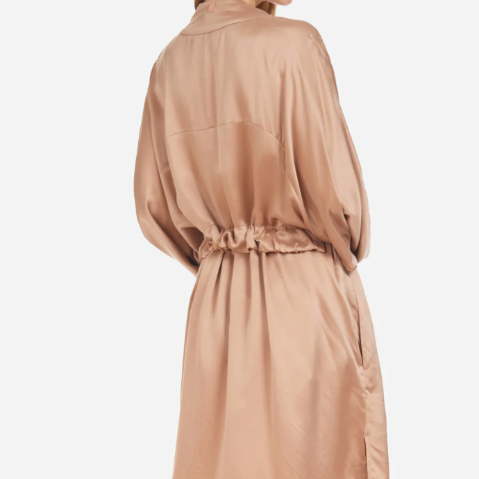 Lunya Washable Silk Robe Optium Tan