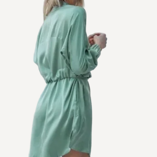 Lunya Washable Silk Robe Peaceful Green