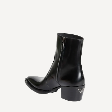 Prada Black Western Booties
