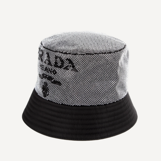 Prada Studded Bucket Hat Black