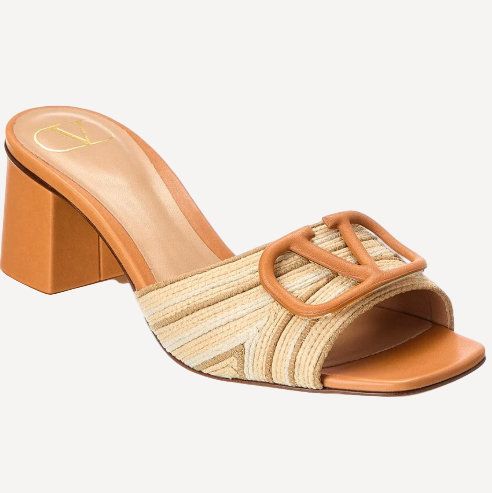 Valentino VLogo Block Heel Sandals