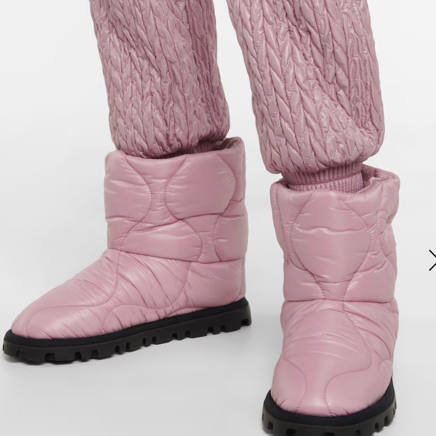 Miu Miu Pink Padded Snow Boots