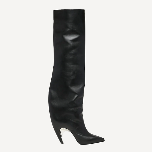 Alexander McQueen Pegasus Black OTK Leather Boots
