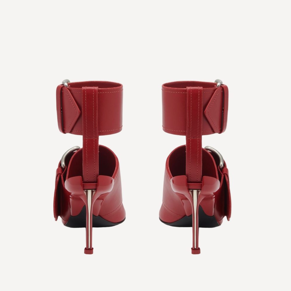 Alexander Mcqueen Red Buckle Pumps