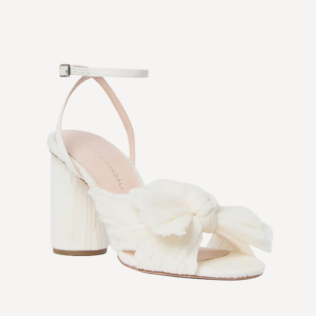 Loeffler Randall Camellia Pearl Pleated Bow Heel