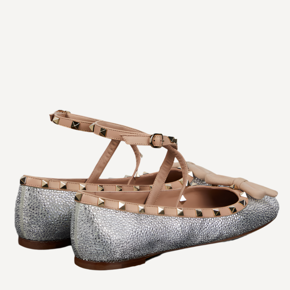 Valentino Rockstud Embellished Ballet Flats