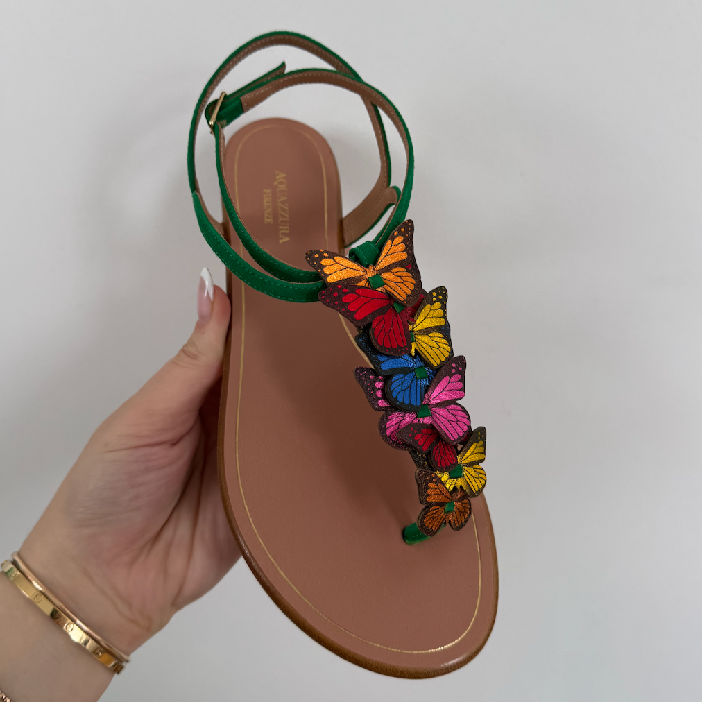 Aquazzura Papillon Sandal Flat Butterflies