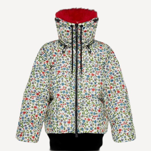 Moncler Broye Floral Fur Coat