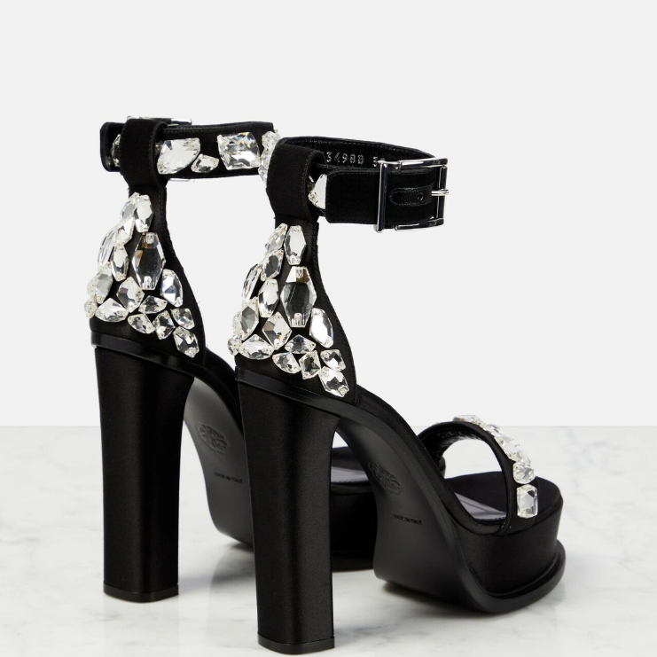 Alexander McQueen Crystal Platform Heels
