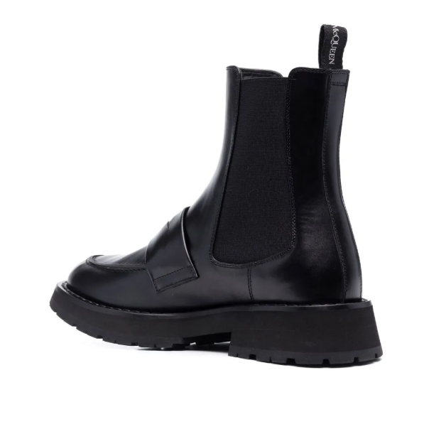 Alexander McQueen Black Penny Booties