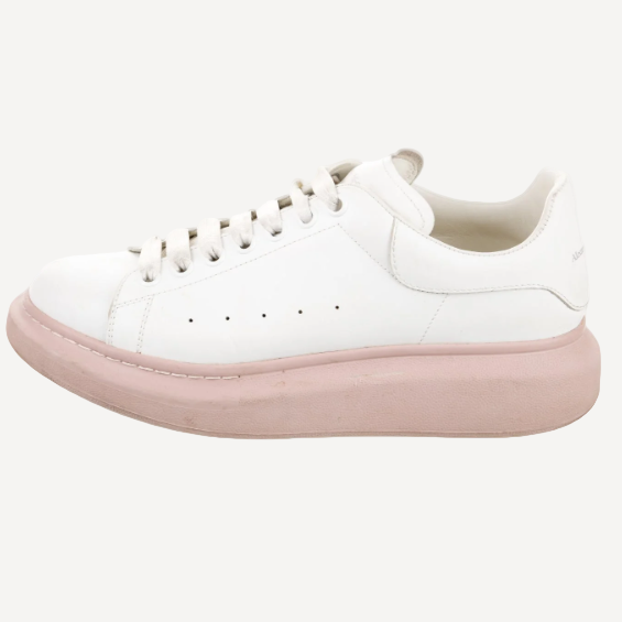Alexander McQueen White Pink Sole Sneaker