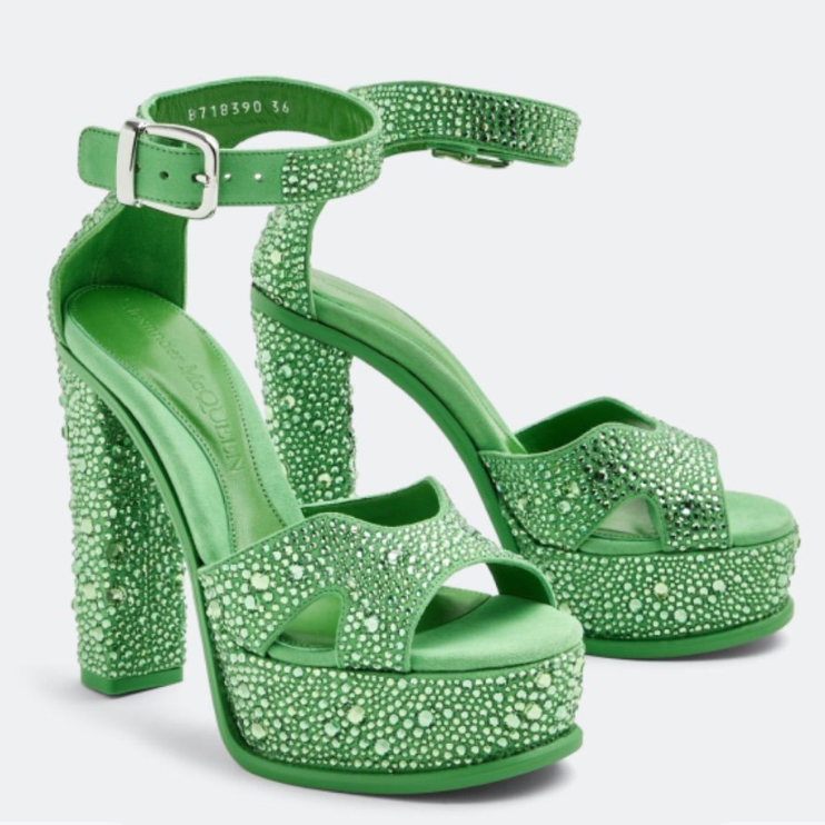 Alexander McQueen Crystal Platform Heels