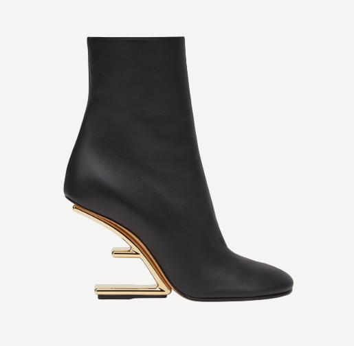 Fendi First 105mm Black Ankle Boots