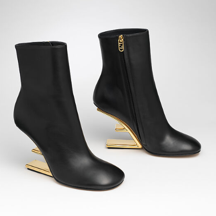 Fendi First 105mm Black Ankle Boots