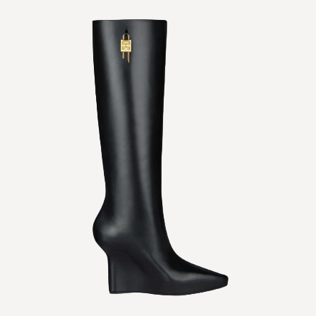 Givenchy Wedge Lock Black Boots
