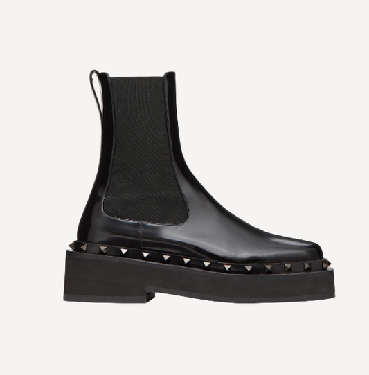 Valentino Black Rockstud Booties
