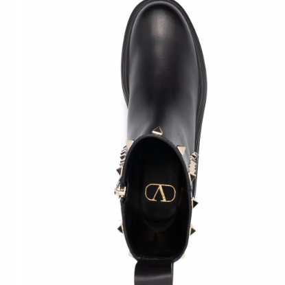 Valentino Platform Logo Rockstud Boot
