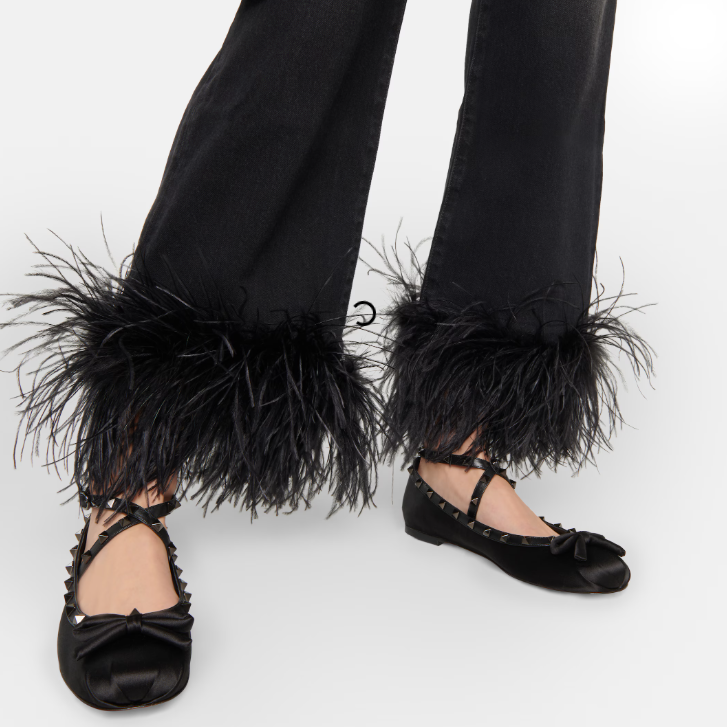 Valentino Black Rockstud Flats