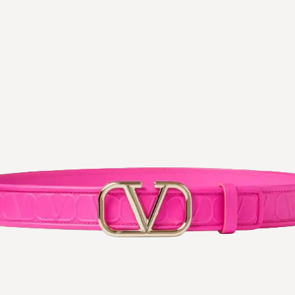 Valentino Leather Logo Belt