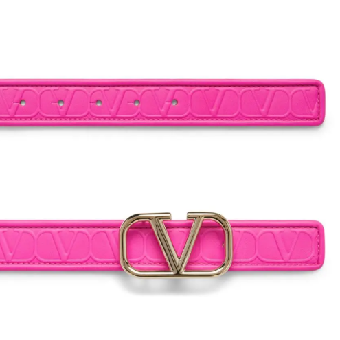 Valentino Leather Logo Belt