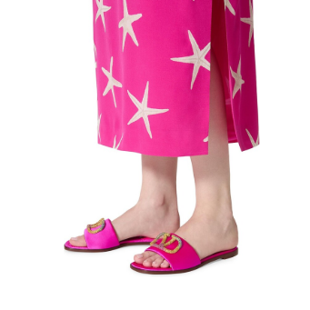Valentino Hot Pink Slides