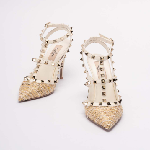 Valentino Fabric Rockstud Heels