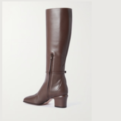 Valentino Logo Tan Tall Boots