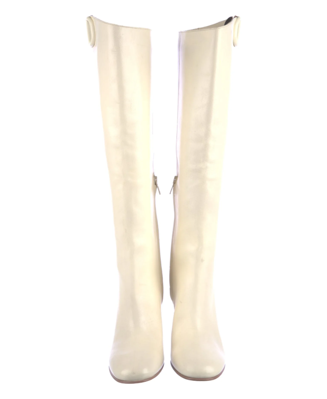 Valentino White Leather Boots