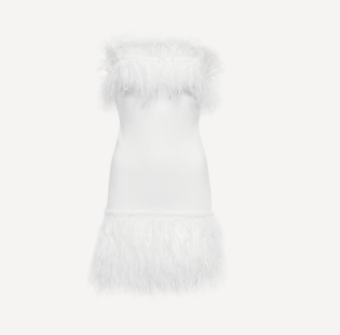 Staud Etta Dress White Feather