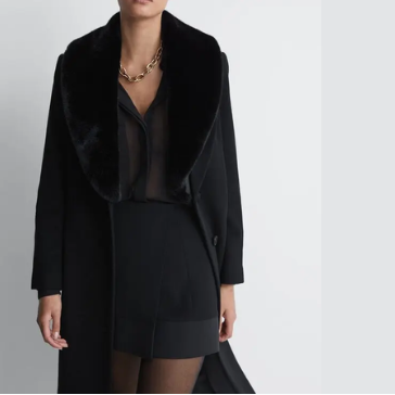 Reiss Laurie Black Coat