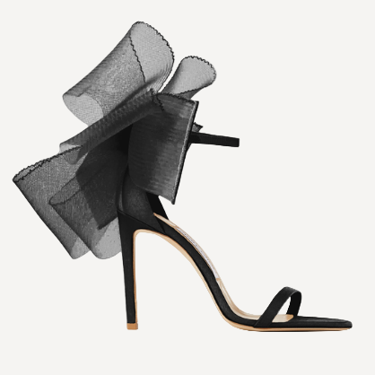 Jimmy Choo Aveline Sandals Black Satin