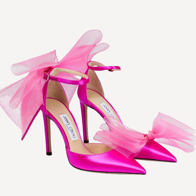 Jimmy Choo Pink Bow Pumps
