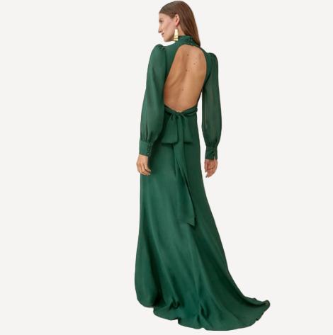 Reformation Midleton Green Dress