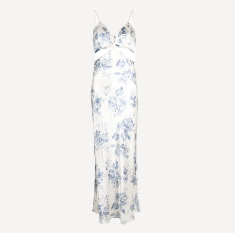 Reformation Poppies Silk Dress Lupine