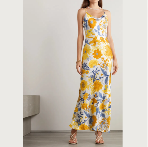 Reformation Joana Silk Dress