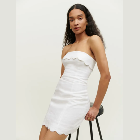 Reformation Isles Linen Mini Dress