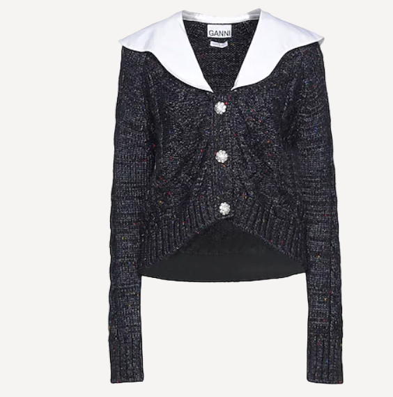 Ganni Navy Sky Cardigan