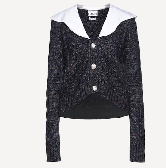 Ganni Navy Sky Cardigan