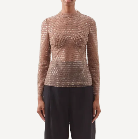 Self Portrait Mesh Top