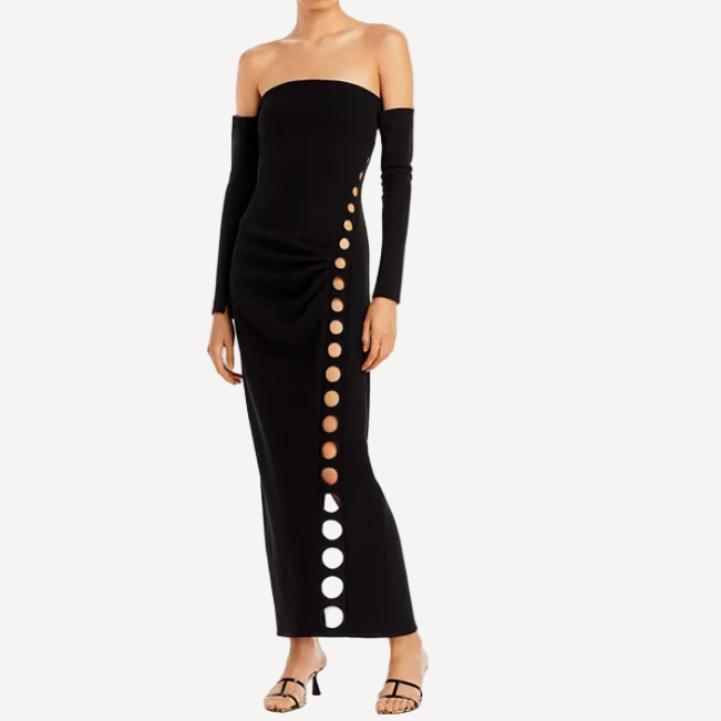 Cult Gaia Capri Black Midi Dress