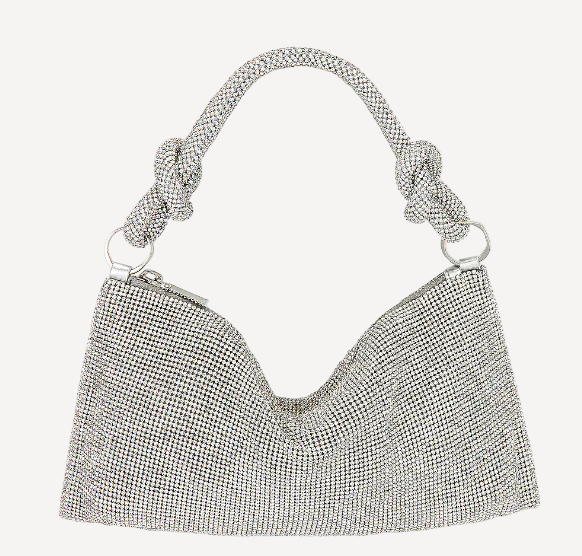 Cult Gaia Hera Nano Silver Embellished Shoulder Bag