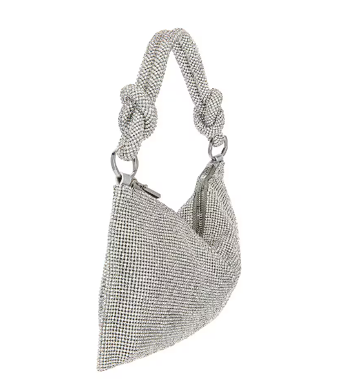 Cult Gaia Hera Nano Silver Embellished Shoulder Bag