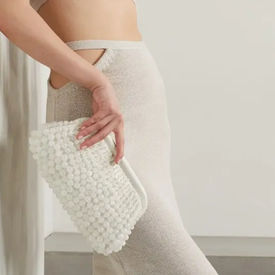 Cult Gaia Nia Acrylic Beaded Clutch